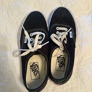 Vans Black and White Canvas Shoes